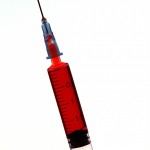 Interessante bloed- naald- en injectiefobie feiten. Foto van een injectienaald